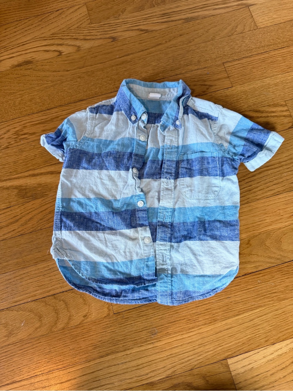 GAP Light and Mid Blue Striped Button-Down Shirt